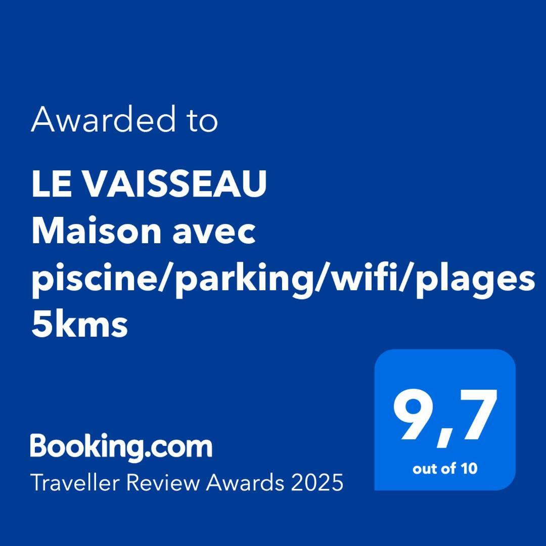 Le Vaisseau Maison Avec Piscine/Parking/Wifi/Plages 5Kms 레 마트 외부 사진